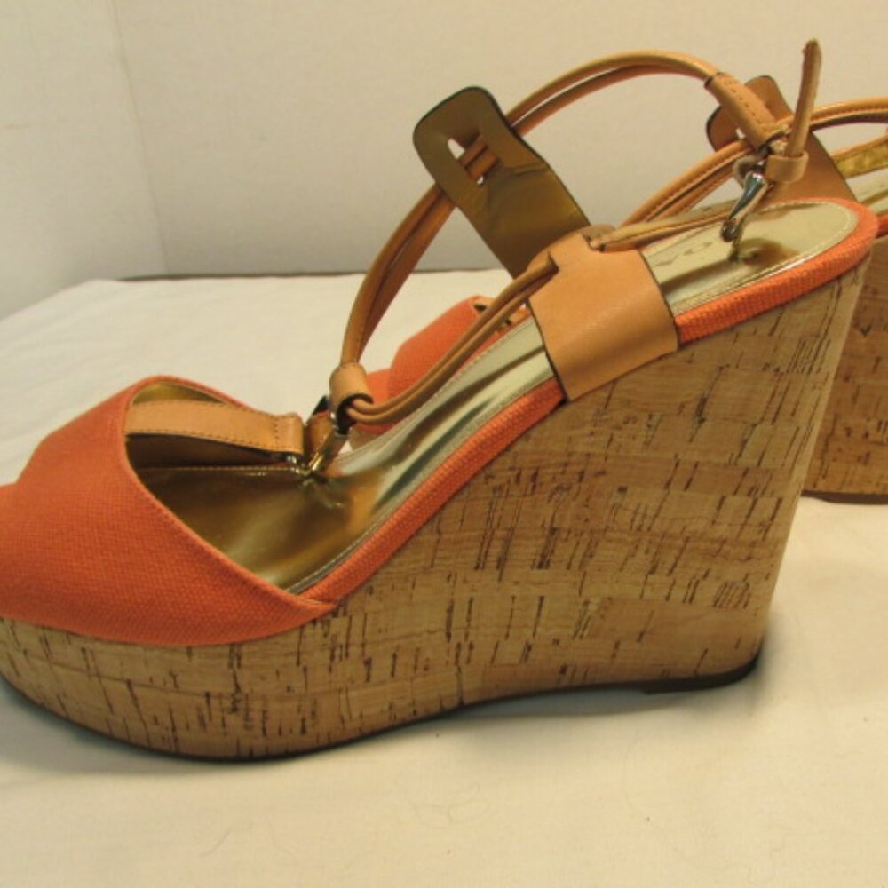 Coach Linden Platform Cork Slingback Wedges - Picture 7 of 14